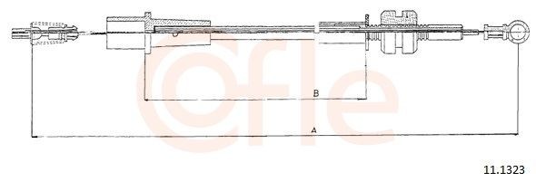 COFLE Throttle cable Article number: 11.1323 cheaply