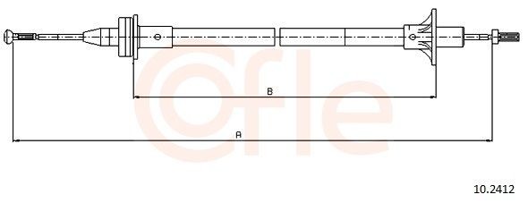 COFLE Clutch Cable Article number: 10.2412 cheaply