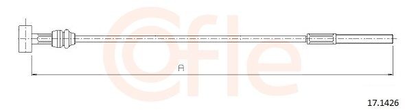 COFLE Hand brake cable Article number: 17.1426 cheaply