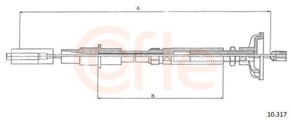 COFLE Clutch Cable Article number: 10.317 cheaply