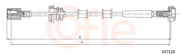 COFLE Speedometer cable Article number: S07128 cheaply