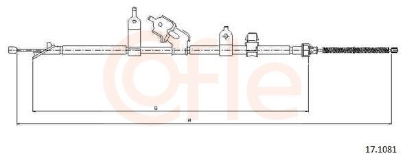 COFLE Hand brake cable Article number: 17.1081 cheaply