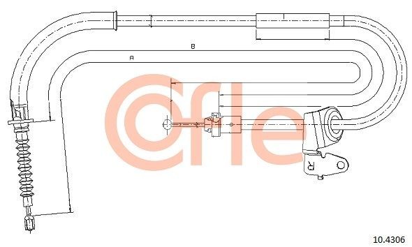 COFLE Hand brake cable Article number: 10.4306 cheaply