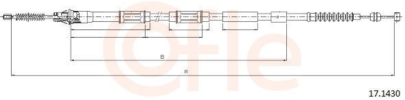COFLE Hand brake cable Article number: 17.1430 cheaply
