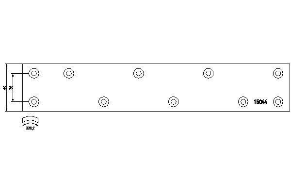 TEXTAR Brake Lining Kit, drum brake Article number: 1504401 cheaply
