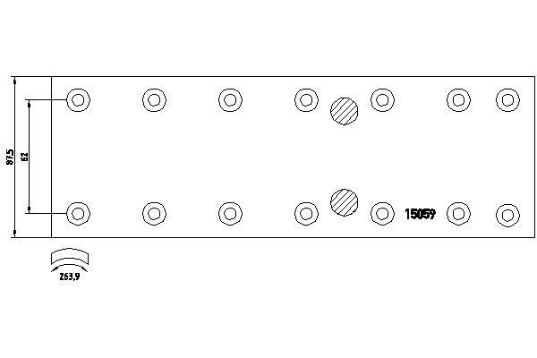 TEXTAR Brake Lining Kit, drum brake Article number: 1505901 cheaply
