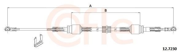 COFLE Cable, manual transmission Article number: 12.7230 cheaply