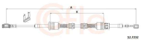 COFLE Cable, manual transmission Article number: 12.7232 cheaply