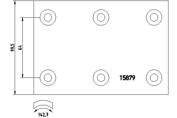 TEXTAR Brake Lining Kit, drum brake Article number: 1587906 cheaply