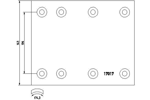 TEXTAR Brake Lining Kit, drum brake Article number: 1701703 cheaply
