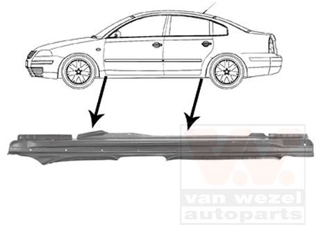 VAN WEZEL Rocker panel Article number: 5836103 cheaply
