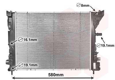 VAN WEZEL Radiaator, mootorijahutus Artikli number: 43002608 soodsalt