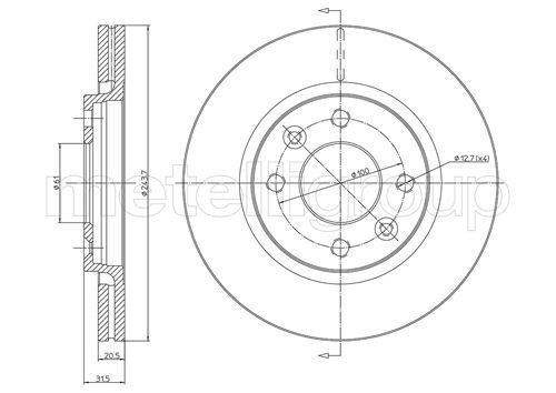 METELLI Brake disc Article number: 23-0151 cheaply
