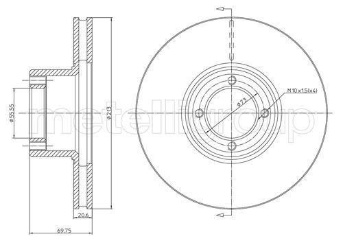 METELLI Brake disc Article number: 23-0164 cheaply