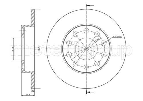 METELLI Brake disc Article number: 23-0748C cheaply