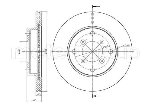 METELLI Brake disc Article number: 23-0757 cheaply