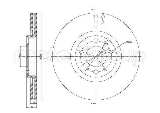 METELLI Brake disc Article number: 23-1037C cheaply
