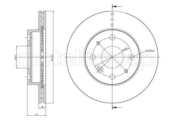METELLI Brake disc Article number: 23-1165 cheaply