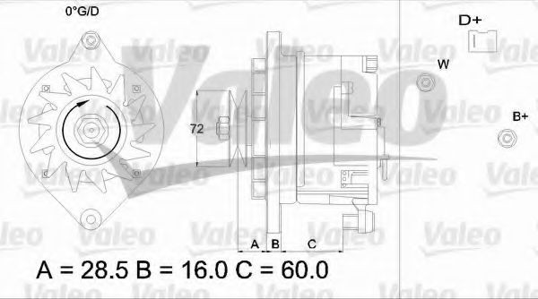 VALEO Generator Varenummer: 433484 billige