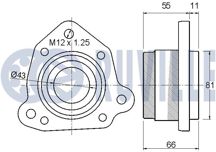 RUVILLE Repair kit, suspension strut Article number: 825303S cheaply
