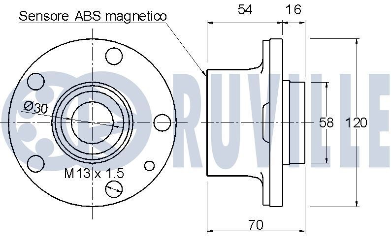 RUVILLE Repair kit, suspension strut Article number: 825701S cheaply