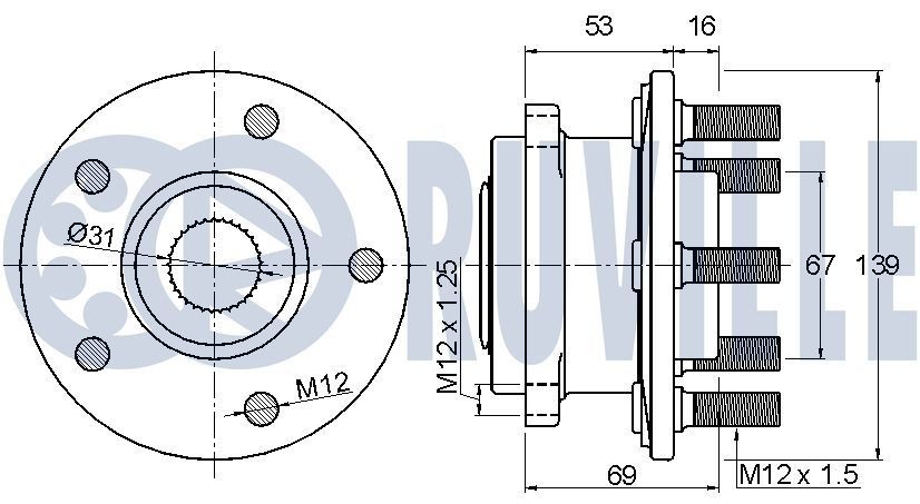 RUVILLE Repair kit, suspension strut Article number: 825946S cheaply