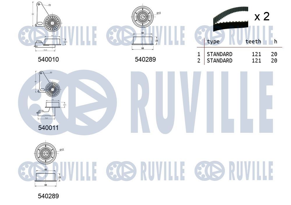 RUVILLE Water pump Article number: 67322 cheaply