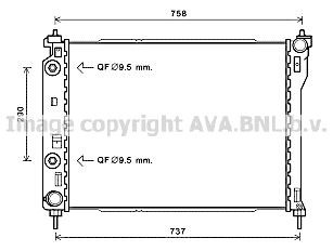 AVA COOLING SYSTEMS Engine radiator Article number: OL2626 cheaply