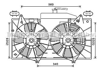 AVA COOLING SYSTEMS Fan, radiator Article number: MZ7551 cheaply