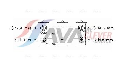AVA COOLING SYSTEMS AC expansion valve Article number: PE1376 cheaply