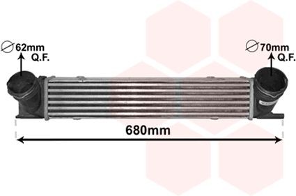 VAN WEZEL Intercooler Varenummer: 06004538 billige