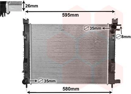 VAN WEZEL Radiaator, mootorijahutus Artikli number: 15002008 soodsalt