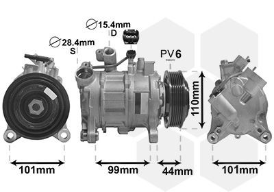 VAN WEZEL Air conditioning compressor Article number: 0600K498 cheaply
