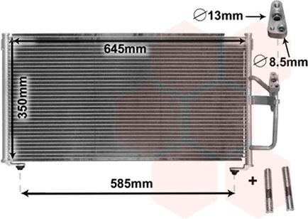 VAN WEZEL Air conditioning condenser Article number: 32005245 cheaply