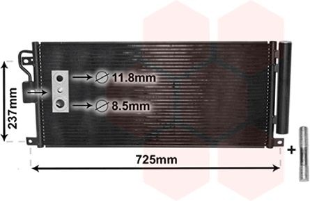VAN WEZEL Air conditioning condenser Article number: 37005638 cheaply