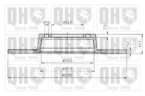 QUINTON HAZELL Brake disc Article number: BDC1006 cheaply