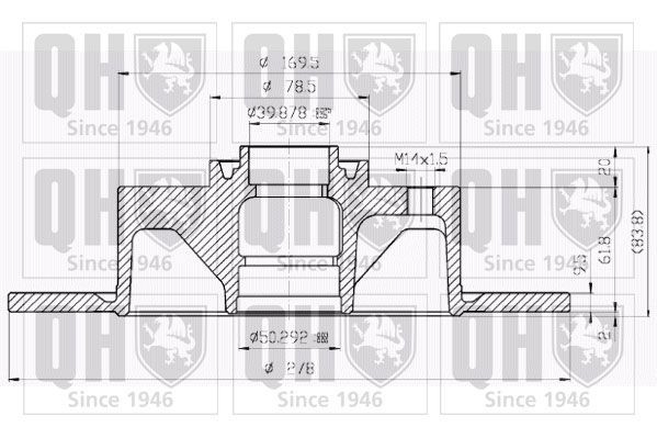 QUINTON HAZELL Brake disc Article number: BDC1029 cheaply