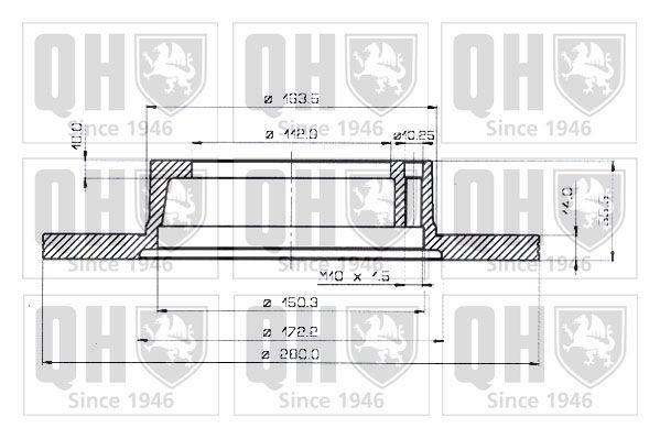 QUINTON HAZELL Brake disc Article number: BDC3283 cheaply
