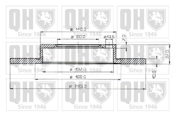 QUINTON HAZELL Brake disc Article number: BDC3285 cheaply