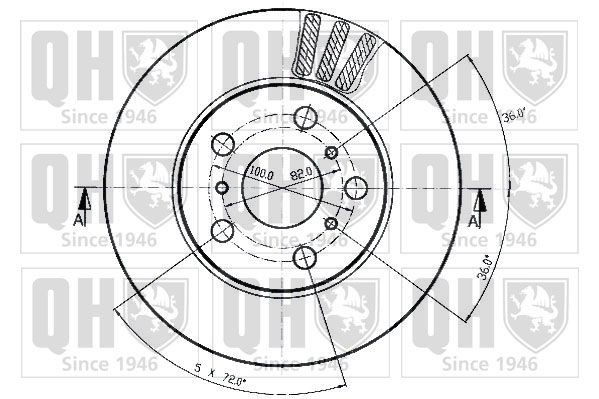 QUINTON HAZELL Brake disc Article number: BDC3560 cheaply