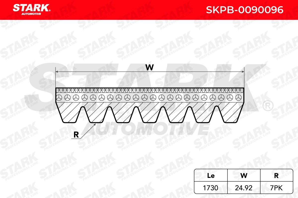 STARK Serpentine belt Article number: SKPB-0090096 cheaply