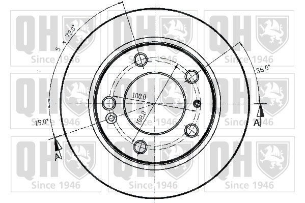 QUINTON HAZELL Brake disc Article number: BDC3725 cheaply