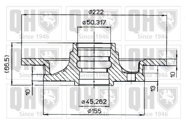 QUINTON HAZELL Brake disc Article number: BDC3732 cheaply