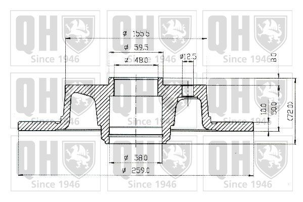 QUINTON HAZELL Brake disc Article number: BDC3734 cheaply