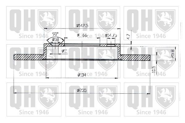 QUINTON HAZELL Brake disc Article number: BDC3755 cheaply