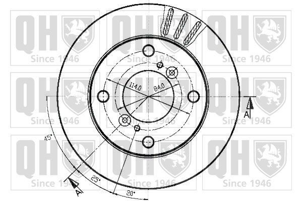 QUINTON HAZELL Brake disc Article number: BDC3758 cheaply