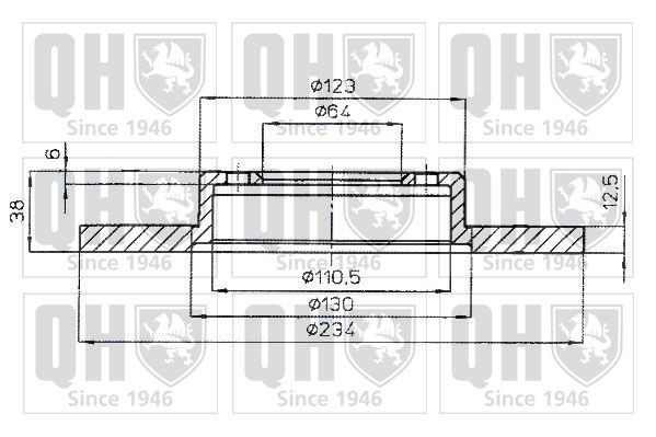 QUINTON HAZELL Brake disc Article number: BDC4222 cheaply
