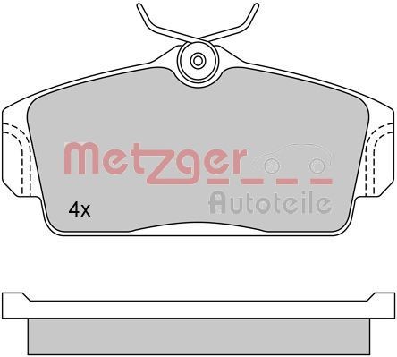METZGER Brake pad set Article number: 1170125 cheaply