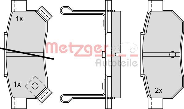 METZGER Brake pad set Article number: 1170251 cheaply