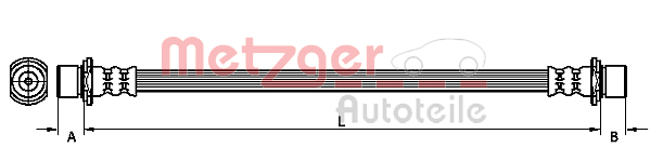 METZGER Brake hose Article number: 4111204 cheaply